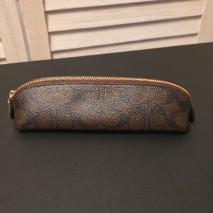 Coach Brown Pencil Case